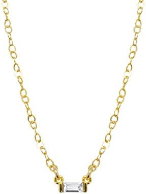 GenericBaguette Necklace 18k with white Swarovski crystal