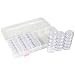 Everything Mary Large Plastic Bead Storage Case with 28 Removable & Stackable Jars- Clear Pink Organizer Storage for Large, Small, Mini, Tiny Beads - Plastic Snap Case for Jewelry & Crafts