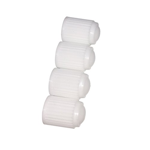 image for Godeson White Plastic Valve Cap For kinds of cars, trucks, bikes Schar