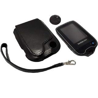Freestyle Libre Abbott Reader Genuine Leather Protective Carrying Case With Clip And Carrying Handle Black Black Pricepulse