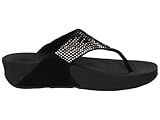 FitFlop Women's Flare Flip Flop,Black,7 M US