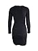 TOB Women's Sexy Summer Bodycon Long sleeves Lace up Mini Club Dress Black L