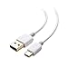 Cable Matters 3-Pack USB to USB C Charging Cable 3.3 ft with 3A Fast Charging in White for iPhone 16/15, Samsung Galaxy S23 Ultra, S23, S22 Note 20, LG G8, Google Pixel 7a, iPad Pro, Nintendo Switch