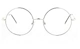 Agstum Retro Round Prescription ready Metal Eyeglass Frame (Medium Size)