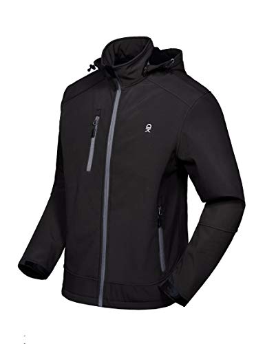 Little Donkey Andy Men's Softshell Jacket with Removable Hood, Fleece Lined and Water Repellent Little Donkey Andy Men's Softshell Jacket with Removable Hood, Fleece Lined and Water Repellent