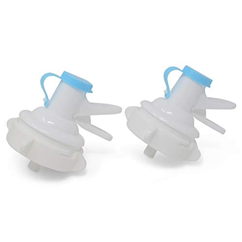 2 Pcs Water Dispenser Valve (BPA FREE) for 55mm Crown Top Drinking 3-5 Gallon Jug Bottle Reusable Water Jug Cap Replacement Faucet Spigot Tap - Includes Blue Dust Cover. - Thumbnail 7
