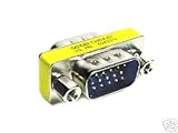 Cables4PC New HD 15/New DB/15 VGA/SVGA KVM Gender Changer Adapter Male to Male