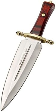 MuelaSERRENO-M 5-5/8" Fixed Blade Hunting Knife with Leather Sheath