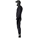 Hyperflex Wetsuits Men's Voodoo 6/5/4mm Hooded Front Zip Fullsuit, Black, Medium