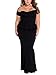 J&Design Women Peplum Drop shoulder Cocktail Party Maxi Evening Dress