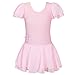 BHL Kids Girls Dance Leotard 3-14 Years Ruffle Sleeve (5-6, Pink)