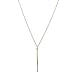 chelseachicNYC Tiny Jewel Minimal Simple Vertical Bar Necklace Gold