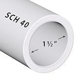 Charlotte Pipe PVC 07112 0200 DWV SCH 40 PE Pipe, 2', PVC, 1.5", White