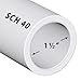 Charlotte Pipe PVC 07112 0200 DWV SCH 40 PE Pipe, 2', PVC, 1.5", White primary