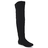 Bamboo Tiara-45 Women's Low Heel Back Zipper Over The Knee Riding Boots
