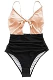 Cupshe Fashion Sweet Honey Bowknot One-Piece Swimsuit Beach Swimwear Bathing Suit (M)