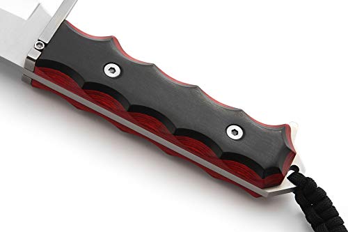 11.8IN Hunting Survival Knife 8Cr13 Wood Handle Tactical Army Fixed Blade Knives