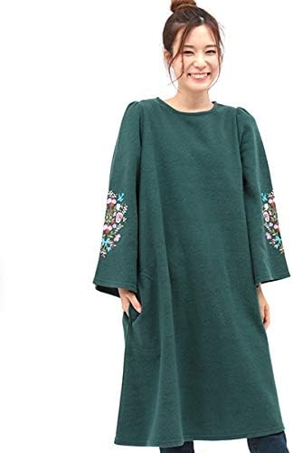Amazon チチカカ 刺繍 カット ワンピース Free グリーン ワンピース チュニック 通販