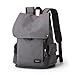 Muzee Canvas Backpack for School Travel Rucksack Fits up to 15 inch Laptop (Gray)