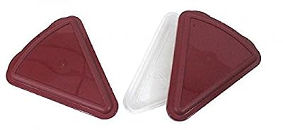Pie & Pizza Slice Container, Maroon, 1" Deep, 2Pack