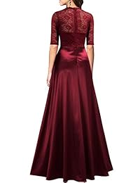 Mmondschein Vestido largo de noche para dama de honor, vintage, floral, para mujer