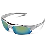 Duduma Polarized Designer Fashion Sports Sunglasses for Baseball Cycling Fishing Golf Tr62 Superlight Frame (silver/yellow)