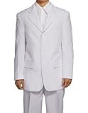 New Men's 3 Button Single Breasted White Dress Suit