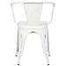 Poly and Bark Trattoria Arm Chair in Distressed White (Set of 2)