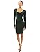 PattyBoutik Women's V Neck Long Sleeve Plain Sweater Dress