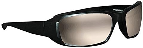 Ironwear Waterford 3015 Series Nylon Protective Safety Glasses, Indoor/Outdoor Mirror Lens, Matte Black Frame (3015M-IOM)