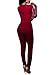 Pink Queen Women Sexy Night Club Jumpsuit Wine Red Long Pants Rompers Overalls,Wine Red,Medium
