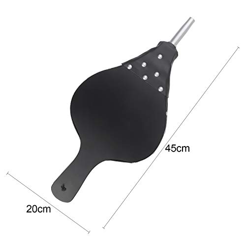 Favordrory Fireplace Bellow, 17" x 7.5" Wood Bellow Fireplace Blower Leather Bellows Fire Bellows for Fireplaces, BBQ and Camping, Bellow with Hanging Leather Strap, Black - Thumbnail 2