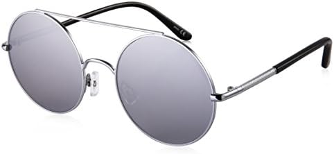 JAVIOL Round Sunglasses for Women Men Vintage Retro Mirrored Sunglasses with Case uv400