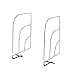 Spectrum Diversified Pair of Large Over-The-Shelf Dividers, Set of 2 Closet Shelf Dividers for Linen Closet & Wardrobe, Pair of Shelf Dividers, Closet Organizers & Storage Straightener, Chrome (77170)