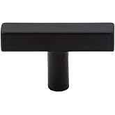 Jeffrey Alexander 2" Matte Black Dominique Cabinet T Knob