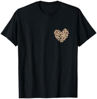 Amazon.com: Cool Cheetah Leopard Print Heart T-Shirt T-Shirt