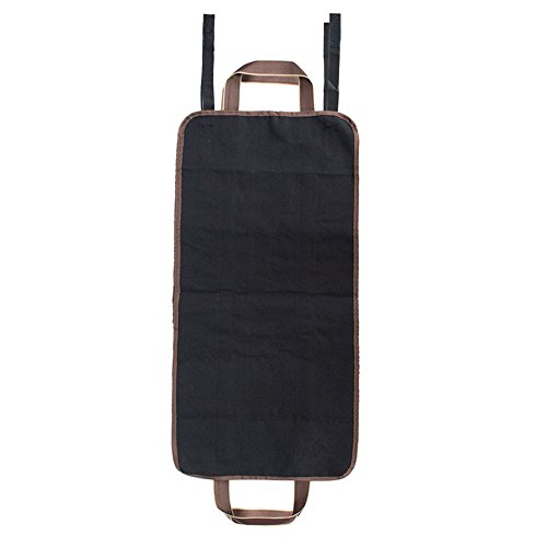 Windyus Large Canvas Log Tote Bag Carrier, Wood Tote Indoor Fireplace Firewood Totes Holders With Handle, Round Woodpile Rack Fire Wood Carriers Carrying Tools Camping Set Basket - Thumbnail 3