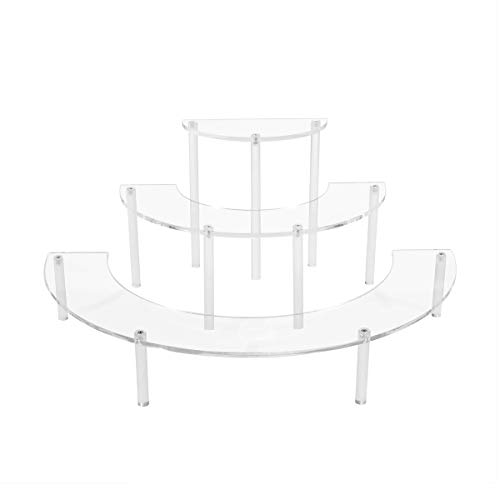 Femeli Clear Acrylic Display Risers for Funko Pop Doll Collection Figures in Curio Cabinet Detolf Case,3 Tier Retail Display Stand For Counter Top Table,1pack - Thumbnail 7