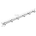 OUNONA Wall Coat Rack Coat Hooks Wall Mounted Stainless Steel Hook Rack for Clothes(6 Hooks)