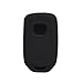 Qty 3 Black Red and Navy Blue Silicone Key Cover Case Holder Chain Bag Key Fob Case Cover fit for 2015 2016 2017 Honda Civic Accord Pilot CR-V