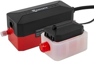 WOSTORE Mini split condensate pump with a maximum flow rate of 9.6 GPH with automatic safety switch for easy pumping and removal of air conditioner and furnace dehumidifier HVAC Max Lift 33FT