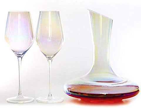 クリスタルカラフルな赤ワインデカンタ 100 鉛フリーの円形のクリスタルグラスワインデカンタ手