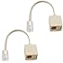 URBEST 2 Pcs RJ45 8P4C Plug to RJ11 6P4C Female M/F Telephone Ethernet Adapter