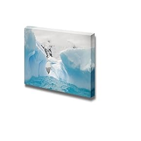 Canvas Prints Wall Art - Antarctic Ice Cave | Modern Wall Decor/Home Decoration Stretched Gallery Canvas Wrap Giclee Print. Ready to Hang - 12" x 18"
