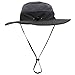 Home Prefer Men's Sun Hat UPF 50+ Wide Brim Bucket Hat Windproof Fishing Hats Dark Gray (Non Logo)