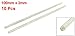 uxcell a13090200ux0053 RC Airplane 100mm x 2mm Stainless Steel Round Rod (Pack of 10)
