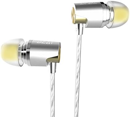 Earphones, In Ear Headphones with Microphone Controller Noise Cancelling Earbuds DR-20(black) (Gold)