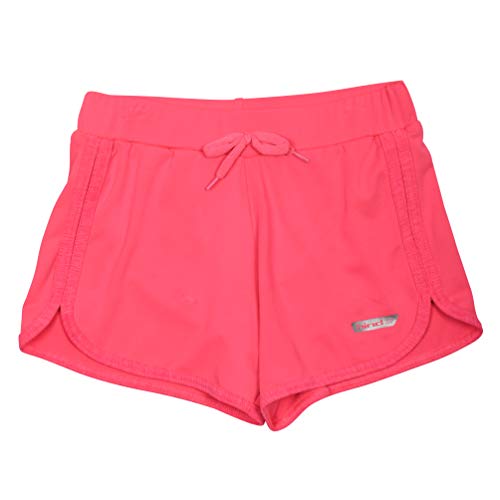Hind Girls 4-Pack Athletic and Running Activewear Shorts, Black/N.pink/Pink/Charcoal, Large (6X)