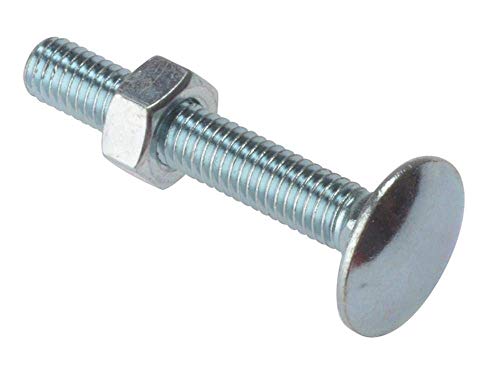 Carriage Bolt & Nut ZP M6 x 40mm Bag 10