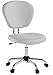 Flash Furniture Beverly Mid-Back White Mesh Padded Swivel Task Office Chair with Chrome Base